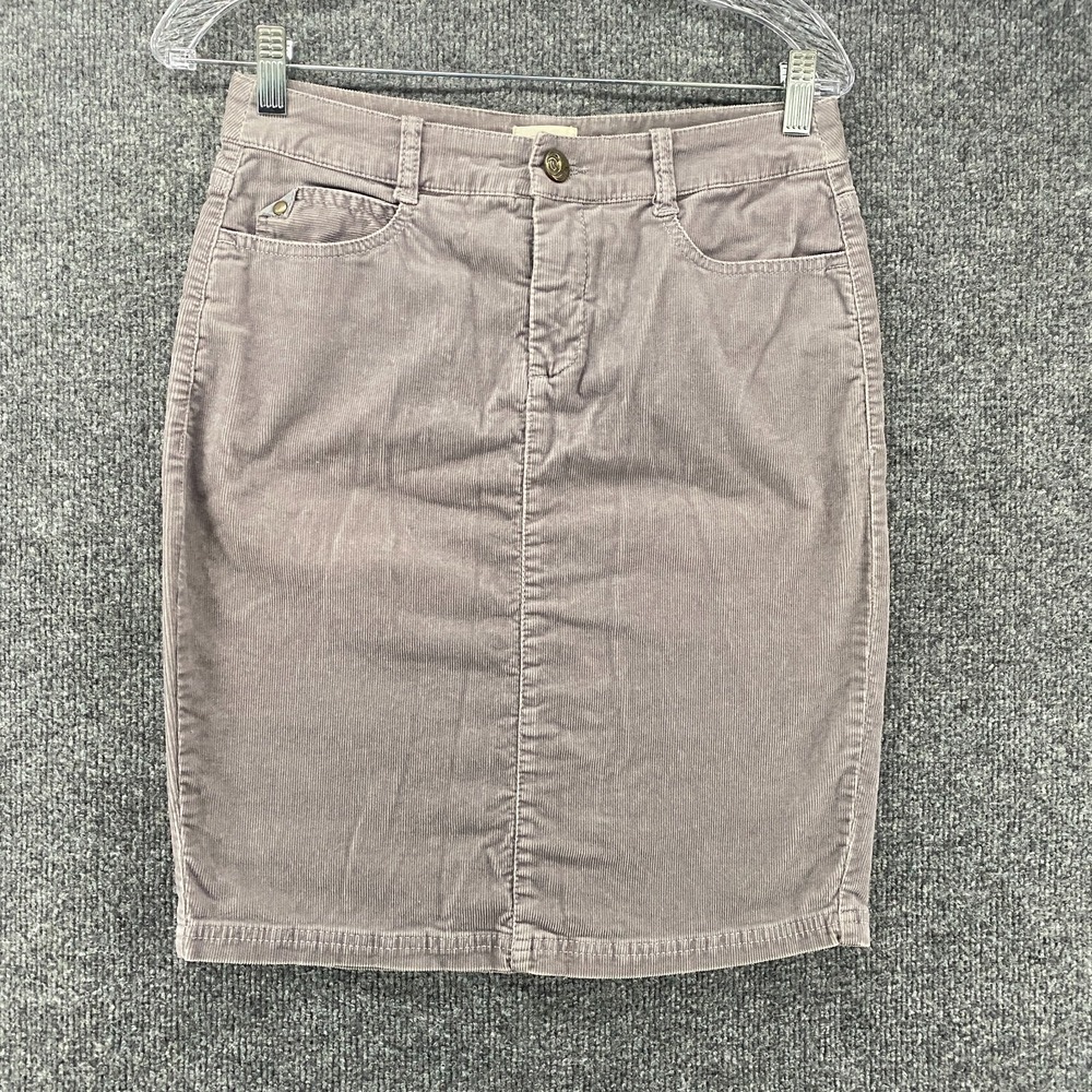 Anthropologie Cidra Skirt Womens 2 Gray Corduroy Straight Western Ranch 90s Y2K